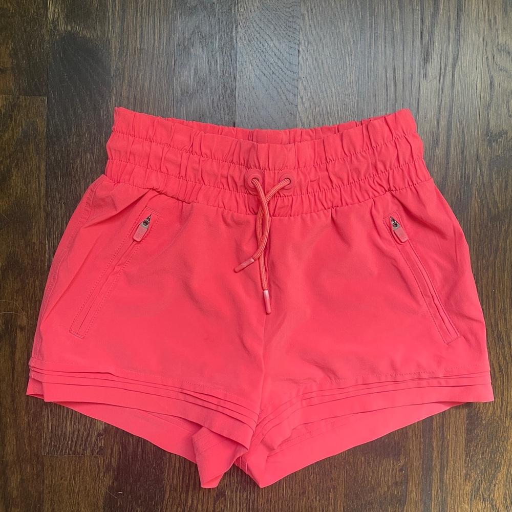 Athleta Girl High Waist Coral Girls Shorts